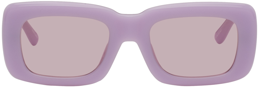 Photo: The Attico Purple Linda Farrow Edition Marfa Sunglasses