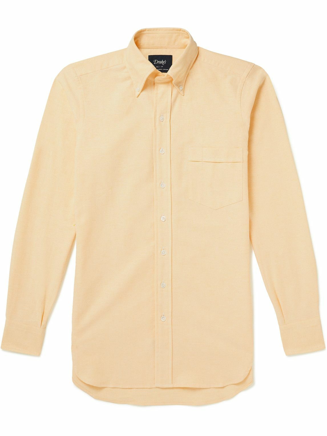 Kingsman SlimFit ButtonDown Collar Cotton Oxford Shirt Yellow Kingsman