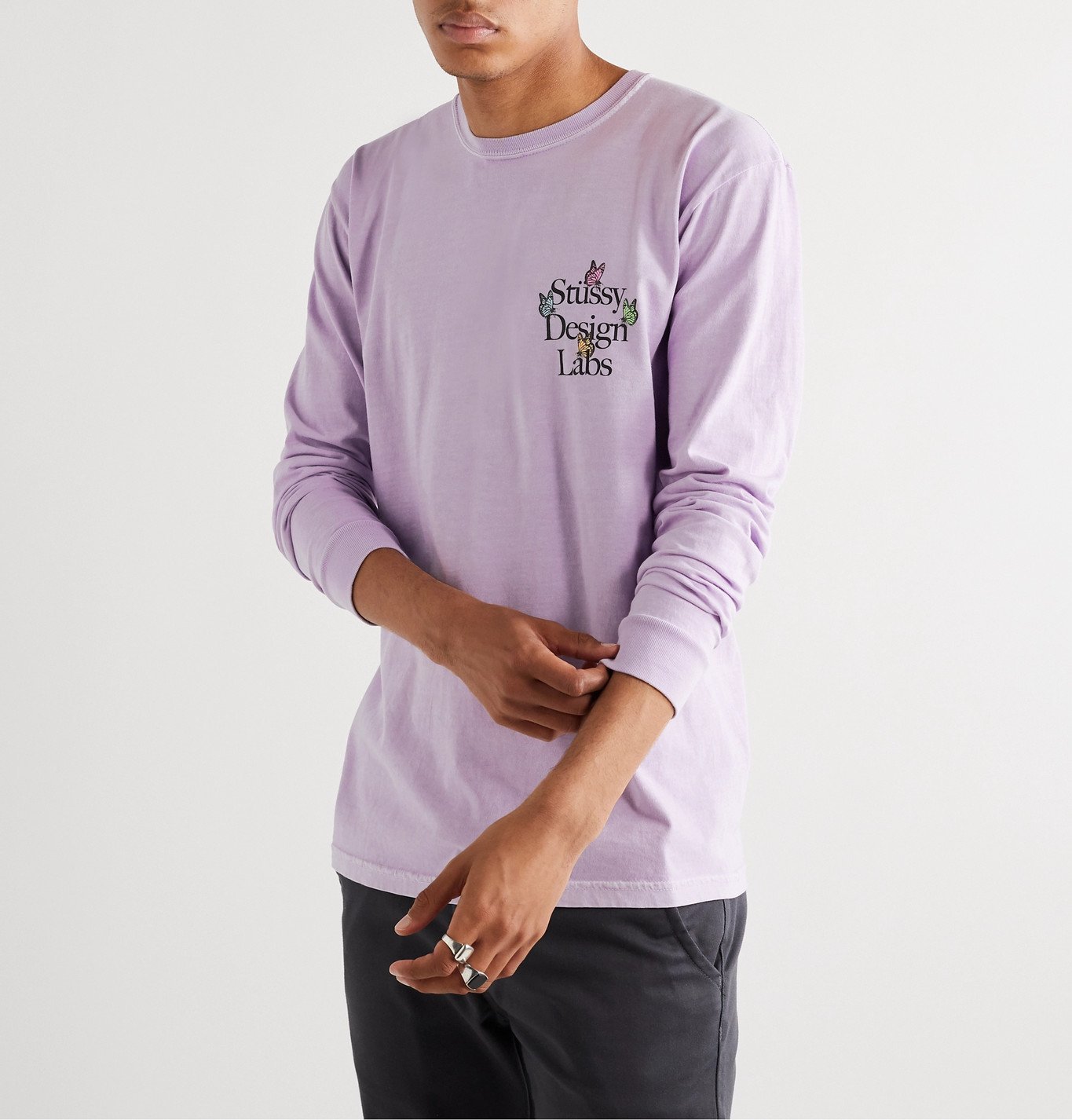 stussy lavender work shirt