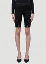 Zipped Biker Shorts in Black