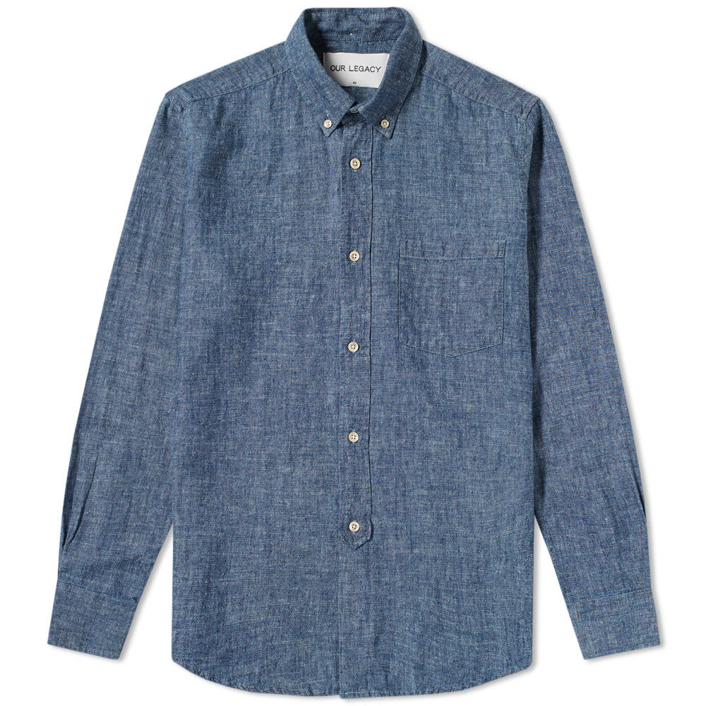 Our Legacy 1940s Button Down Shirt Blue Our Legacy