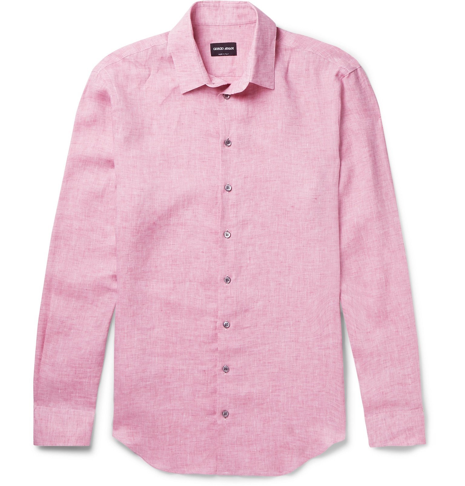 Giorgio Armani - Mélange Linen Shirt - Pink Giorgio Armani