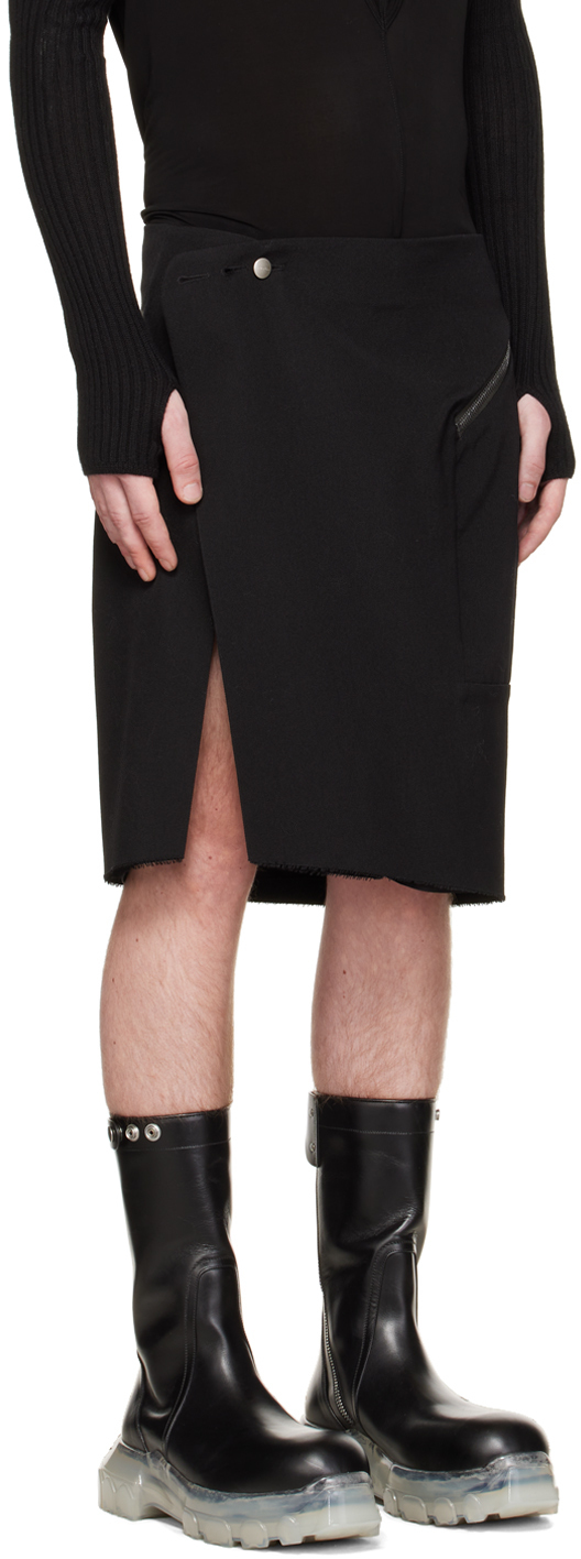 Rick Owens Black Cargo Skirt