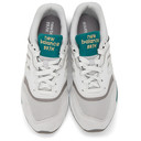 New Balance White and Green 997H Sneakers