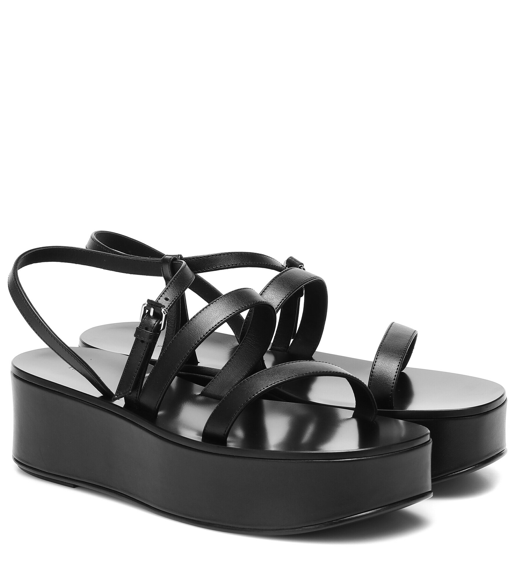 The Row Wedge platform leather sandals The Row