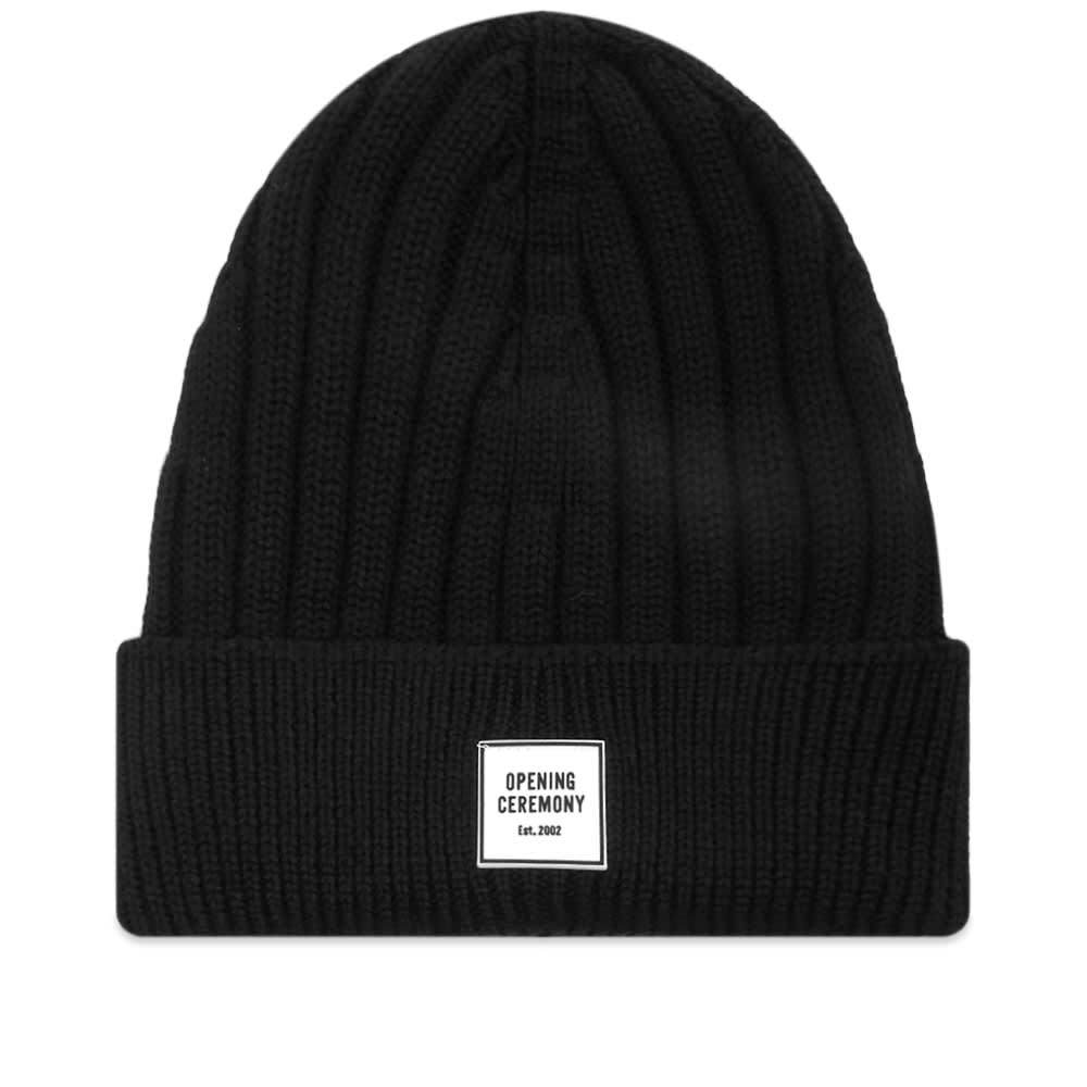 Opening Ceremony Box Logo Rib Beanie 