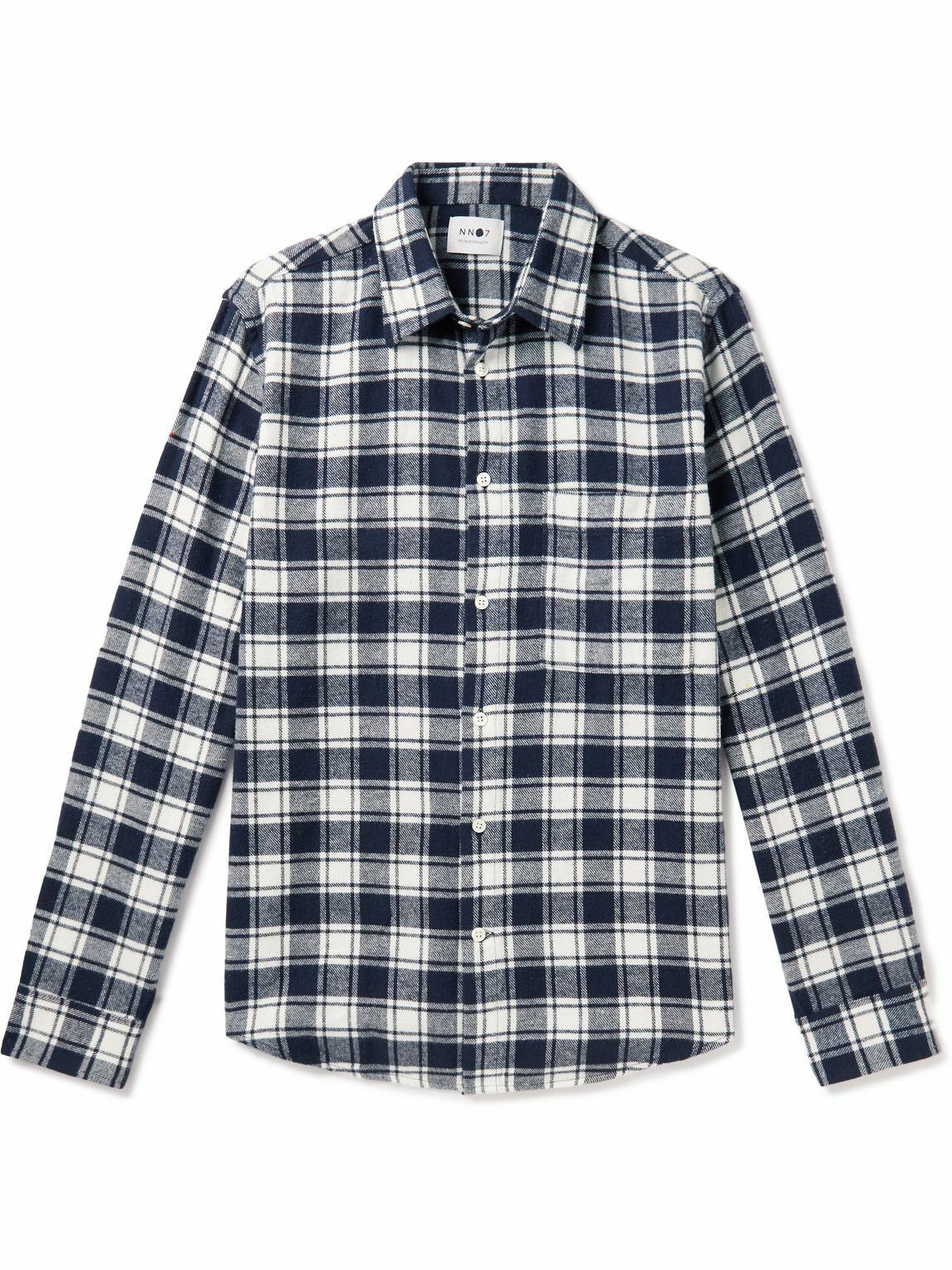 NN07 - Arne 5166 Checked Cotton-Flannel Shirt - Blue NN07