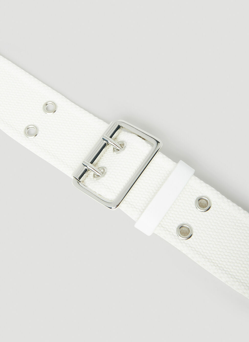 Eyelet Belt in White MM6 Maison Margiela