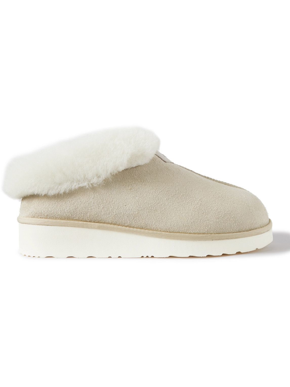 Photo: Grenson - Wyeth Shearling-Lined Suede Slippers - Neutrals