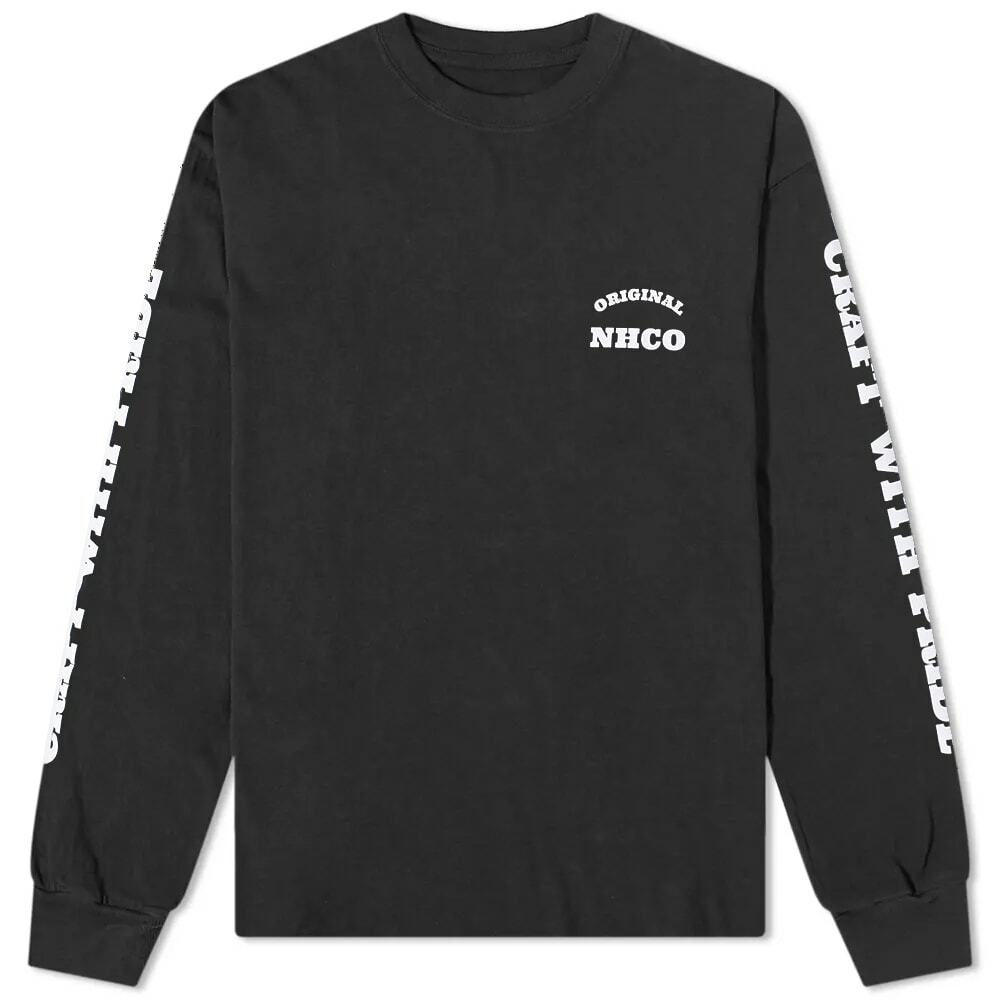 Neighborhood Men's Long Sleeve NH-7 T-Shirt in Black Neighborhood