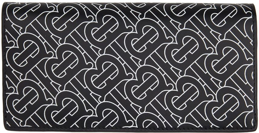 Burberry Black Monogram Print Continental Wallet Burberry