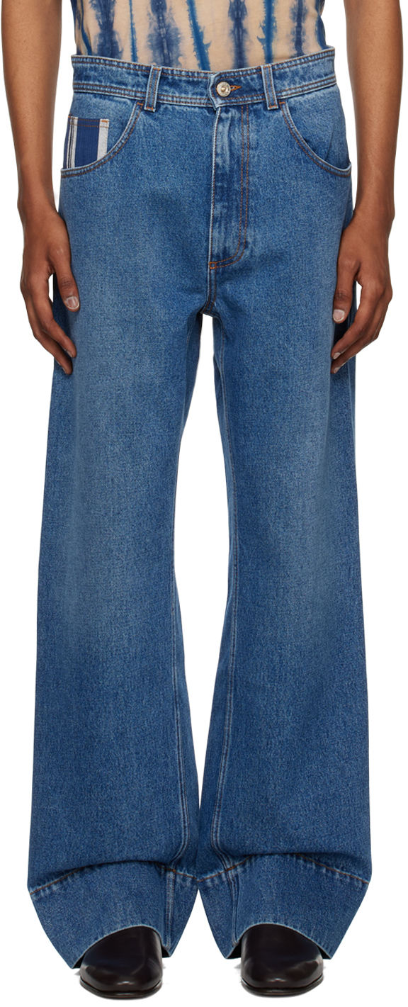Wales Bonner Miles tie-dye denim jeans main image 1