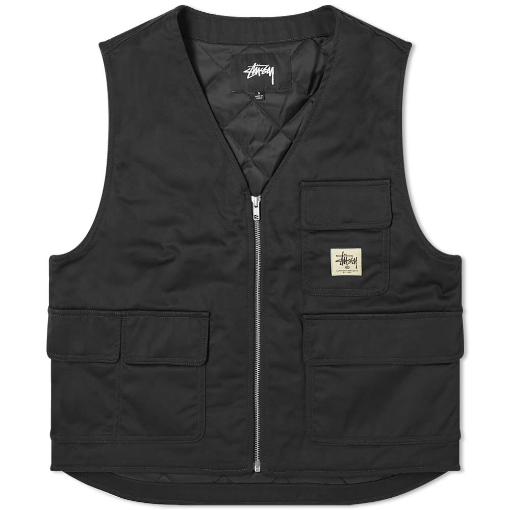 トップス STUSSY INSULATED WORK VEST 2021 STUSSY insulated work vest in Black, Size XL - NWOT