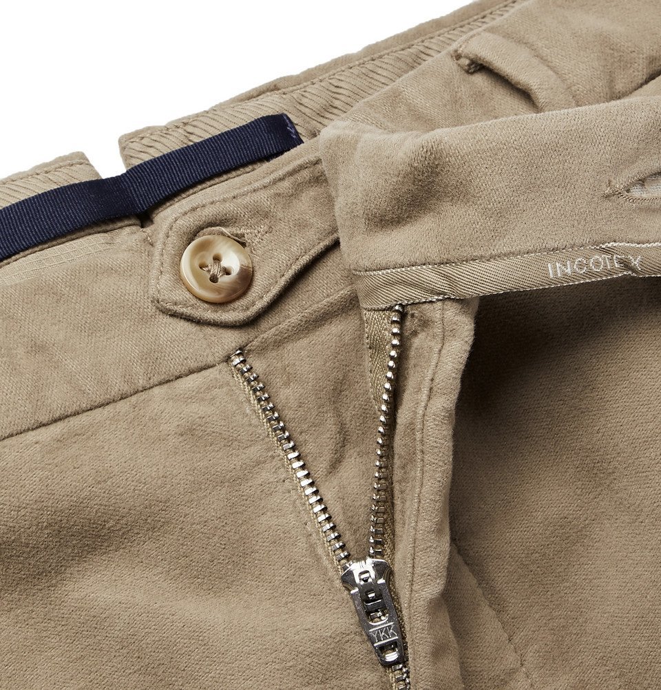 Mushroom Slim-Fit Garment-Dyed Stretch 