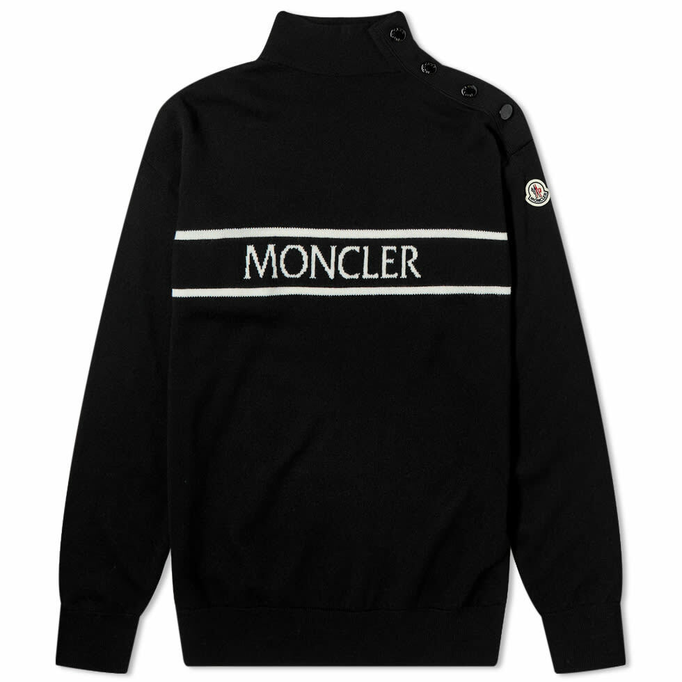Moncler Women's Logo Knitted Jumper in Black Moncler