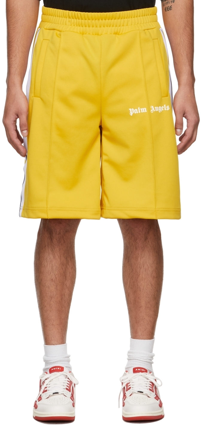 Palm Angels Yellow Classic Track Shorts 