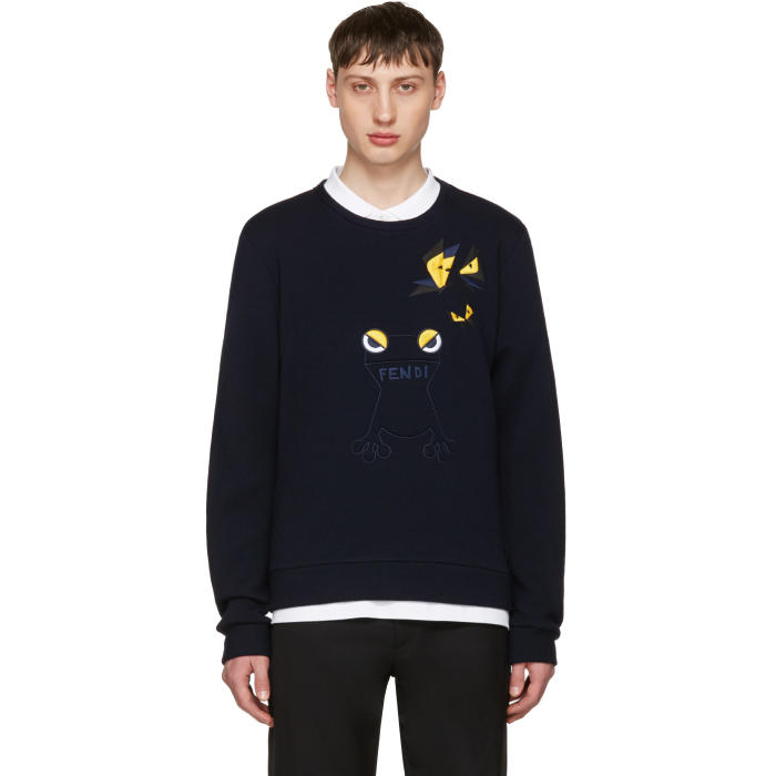 Fendi Navy Butterfleyes and Frogs 