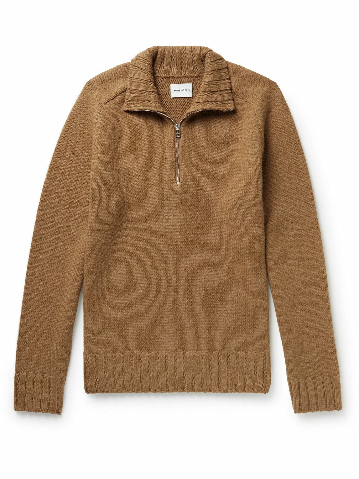 Norse Projects Bruno Alpaca HalfZip Sweater Brown Norse Projects