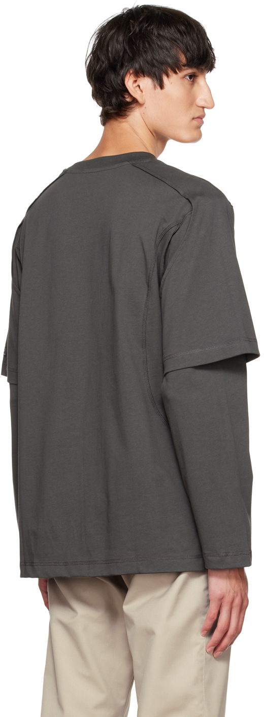 AFFXWRKS Gray Dual Sleeve T-Shirt AFFXWRKS