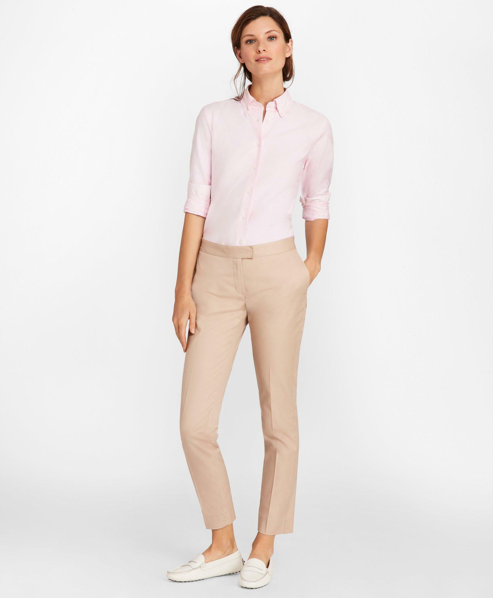 Brooks Brothers Women's Classic-Fit Supima Cotton Oxford Button-Down Shirt | Pink