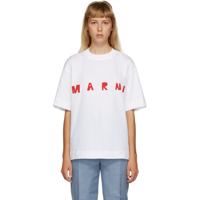 Marni White Logo T-Shirt Marni