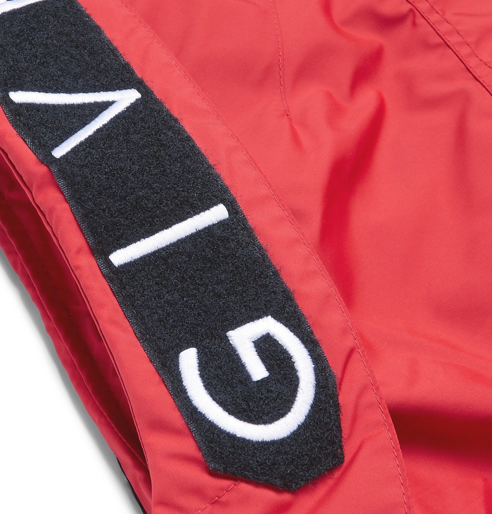 givenchy embroidered logo padded jacket