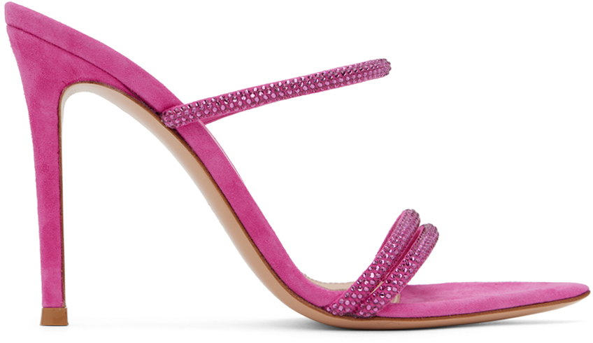Gianvito Rossi Pink Cannes Heeled Sandals Gianvito Rossi