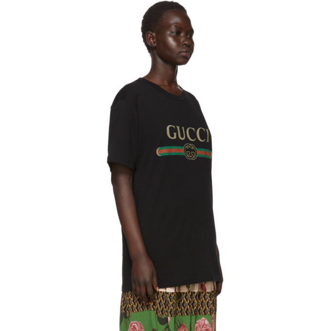 gucci black logo t shirt