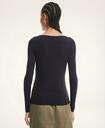Brooks Brothers Women's Jersey Square Neck Top | Black