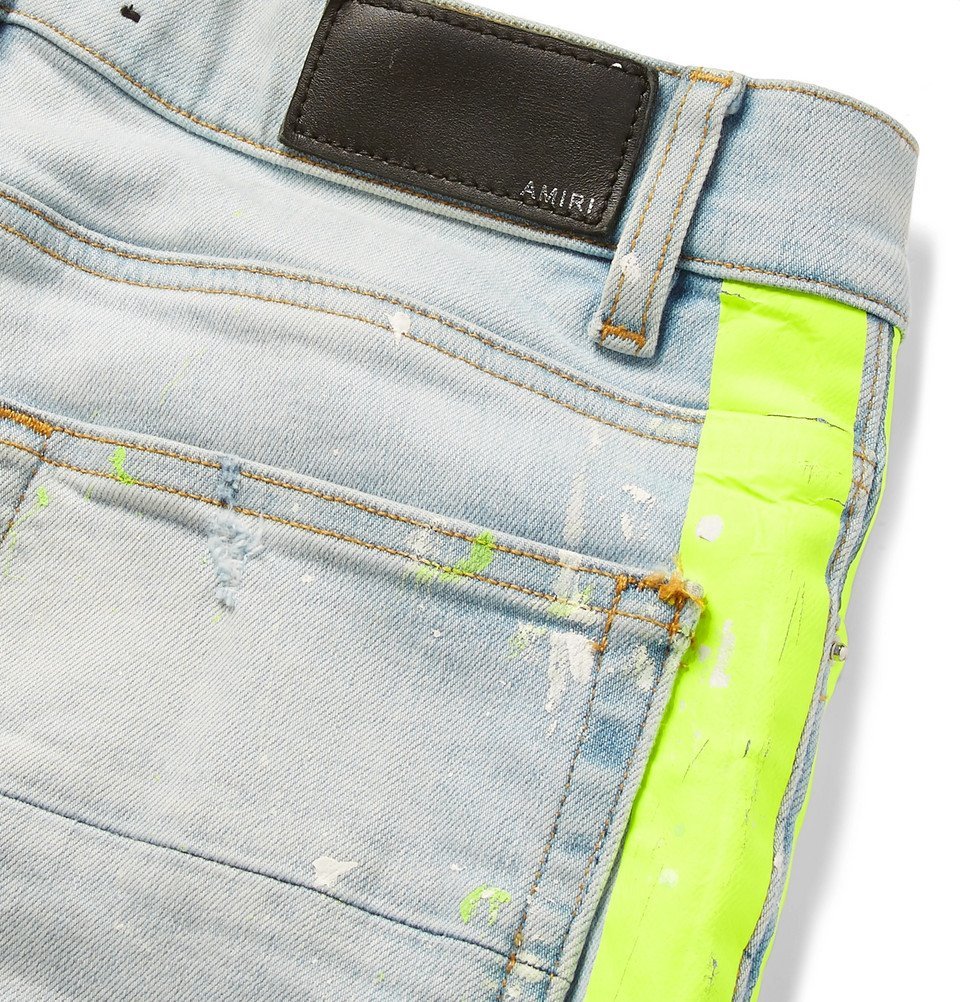 lime green amiri jeans