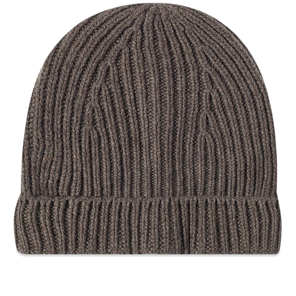 Photo: Rick Owens Men's Ribbed Beanie in Dust
