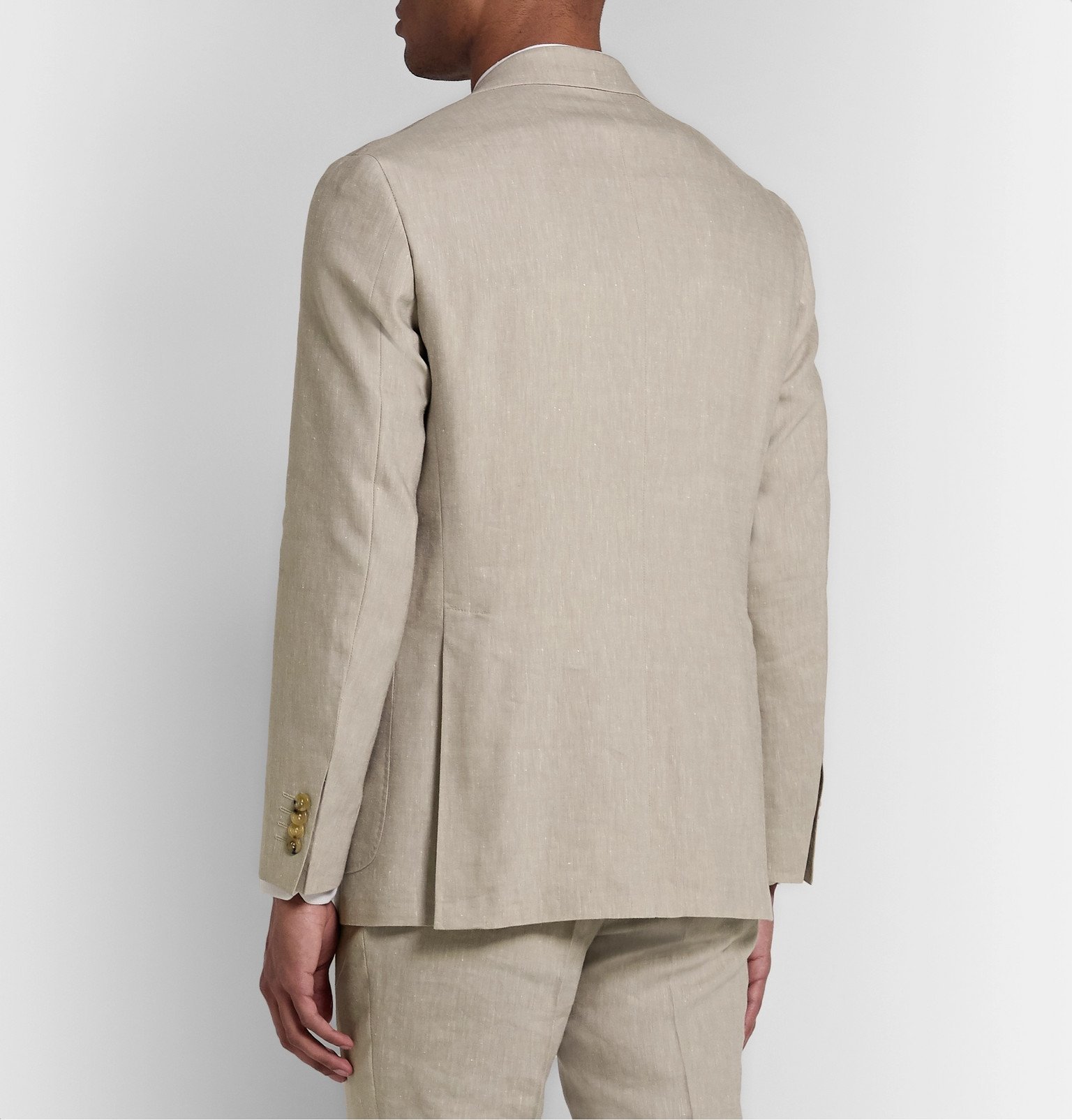 Canali - Beige Kei Slim-Fit Linen and Wool-Blend Suit Jacket - Neutrals ...