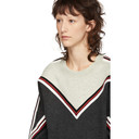 Isabel Marant Etoile Grey and White Kimo Crewneck Sweater