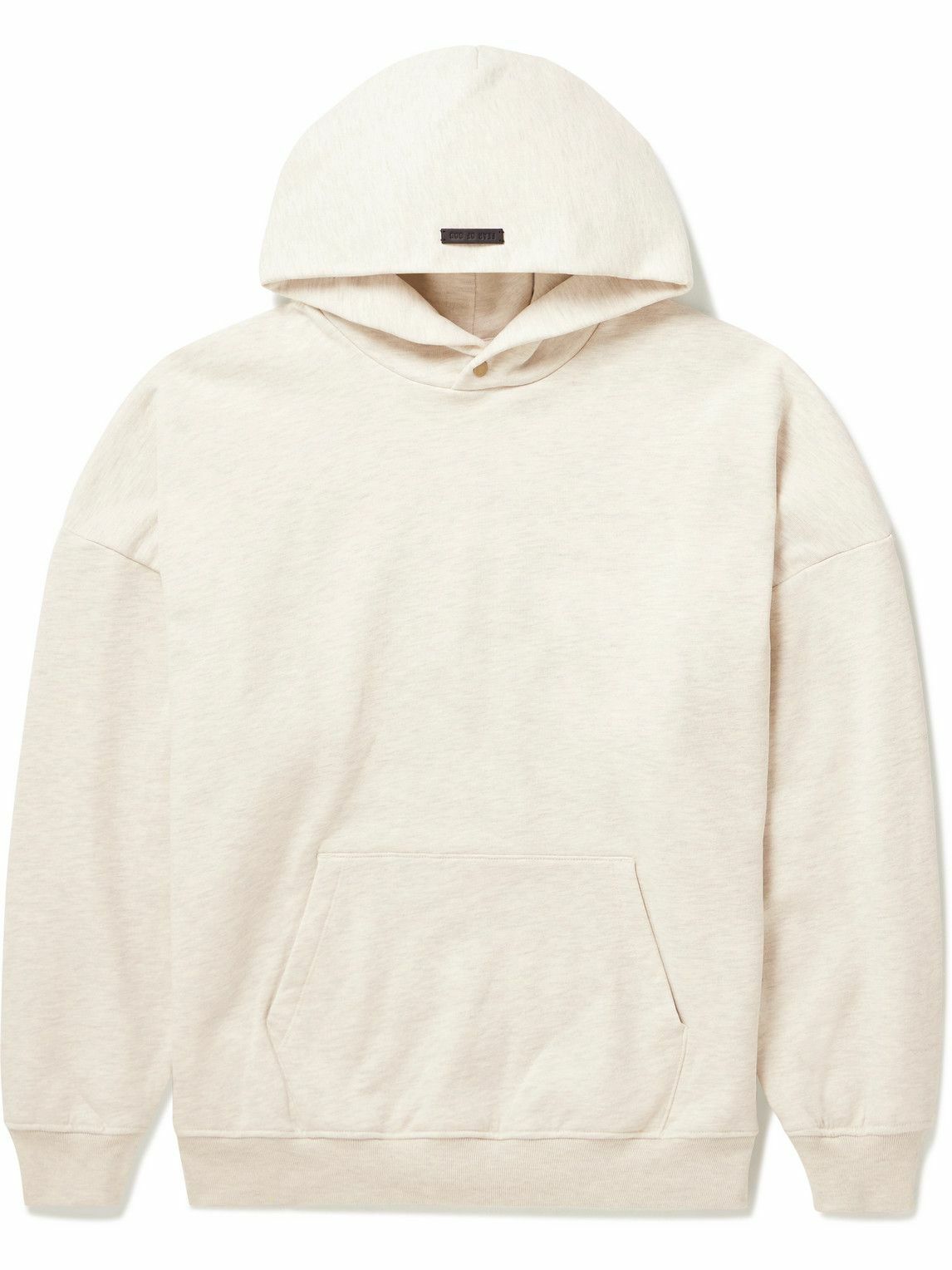 Fear of God - Eternal Logo-Flocked Cotton-Jersey Hoodie - Neutrals Fear ...