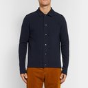Oliver Spencer - Rundell Slim-Fit Textured Cotton-Jersey Jacket - Men - Navy