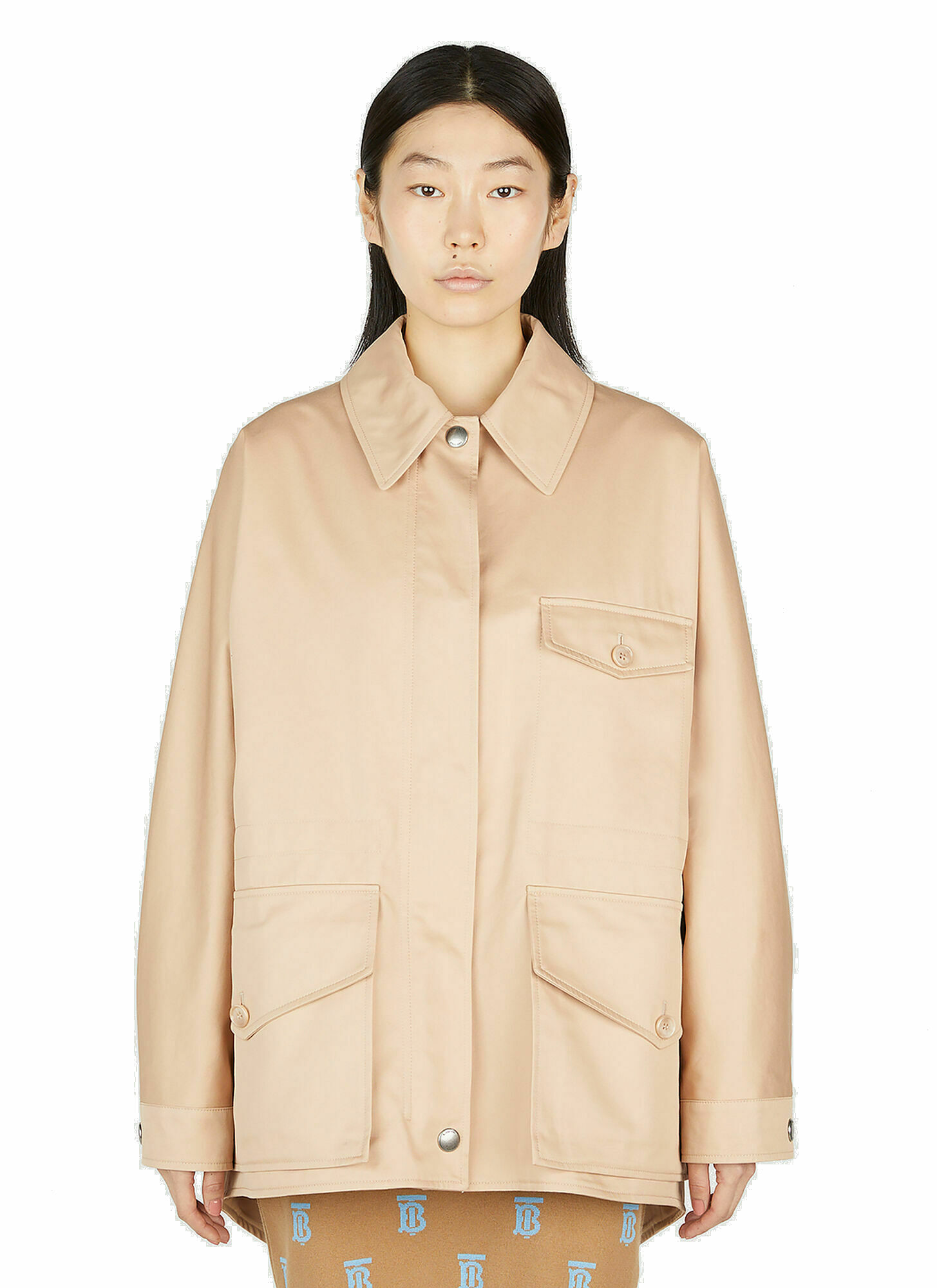 Burberry - Oversized Jacket in Beige Burberry