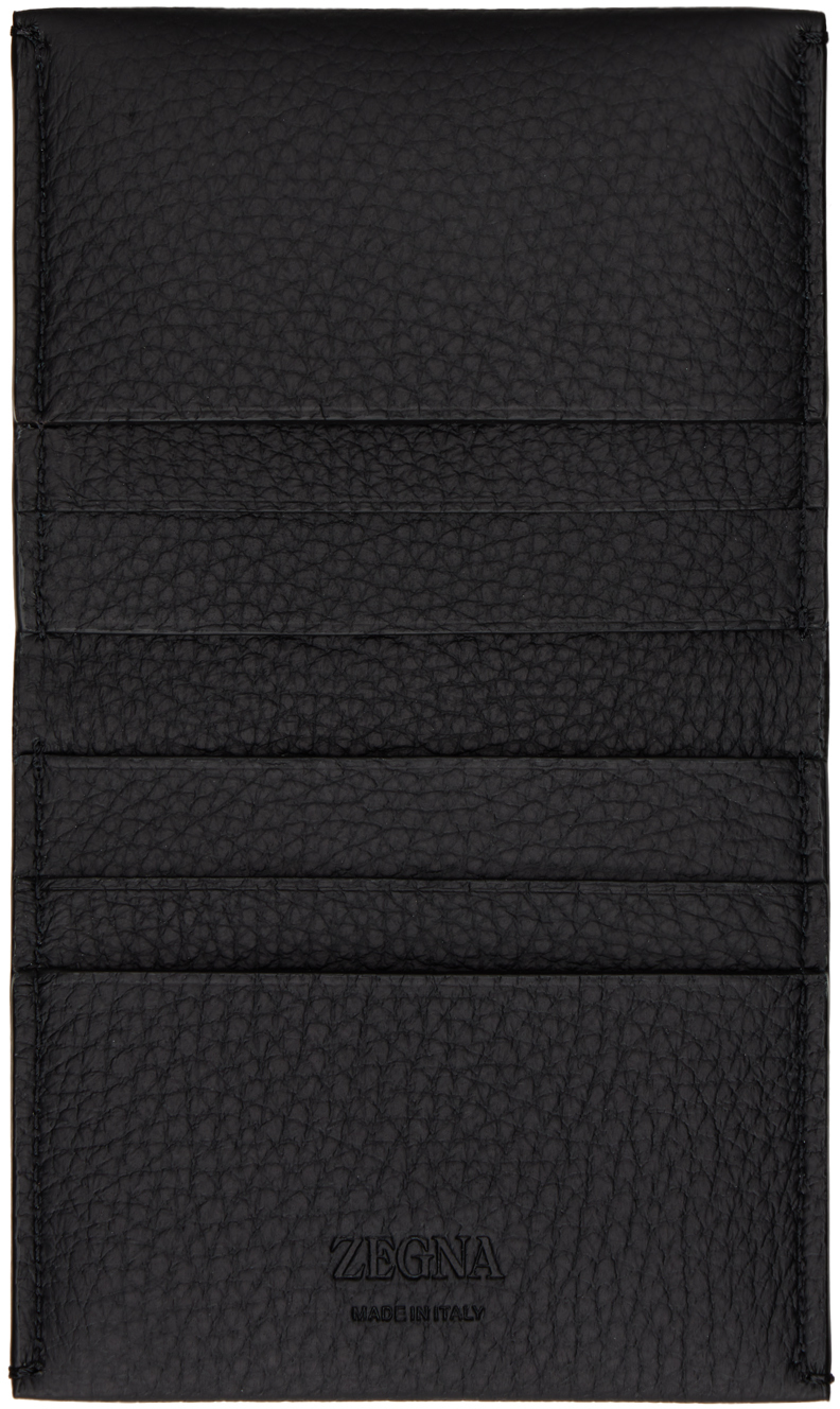 ZEGNA Black Bifold Card Holder Zegna