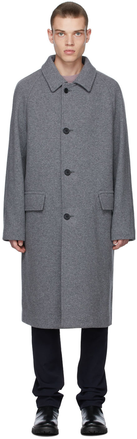 heather gray wool coat
