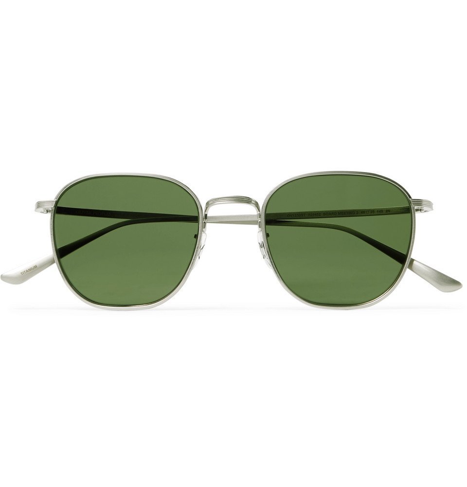 The Row - Oliver Peoples Board Meeting 2 Square-Frame Silver-Tone Titanium  Sunglasses - Silver The Row