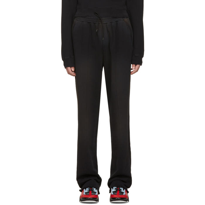 MSGM Black Washed Out Lounge Pants MSGM