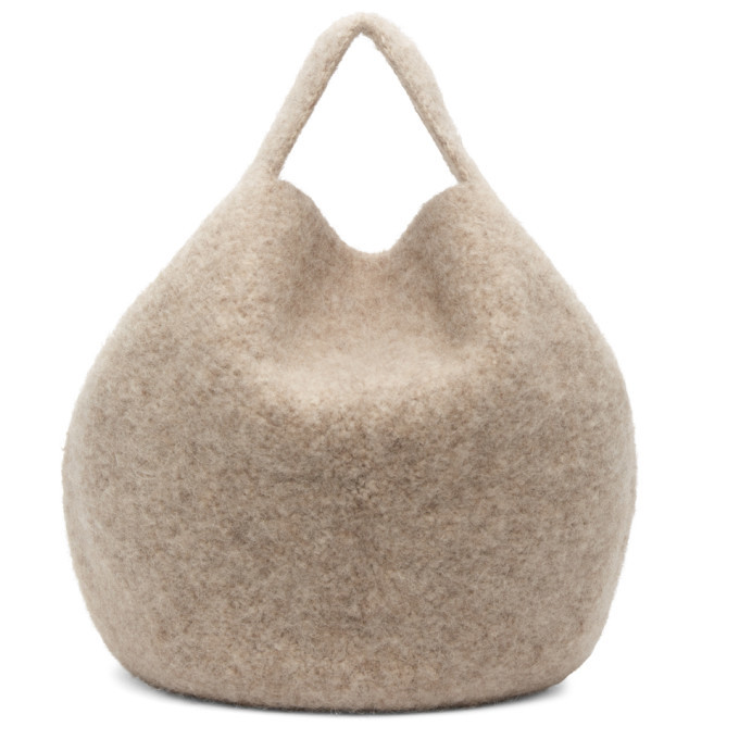 Lauren Manoogian Beige Felt Bowl Bag Lauren Manoogian