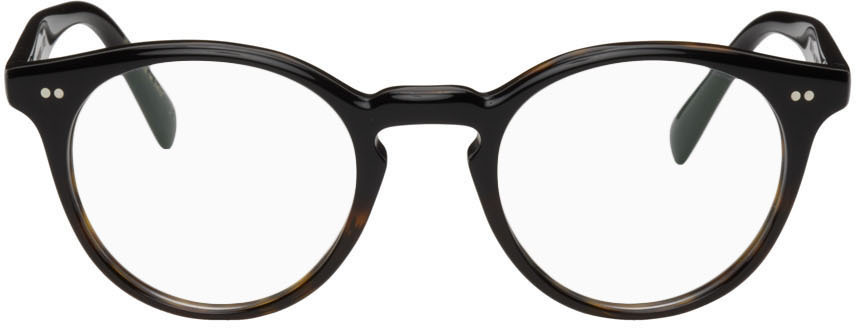 Oliver Peoples Black & Tortoiseshell Romare Glasses Oliver Peoples