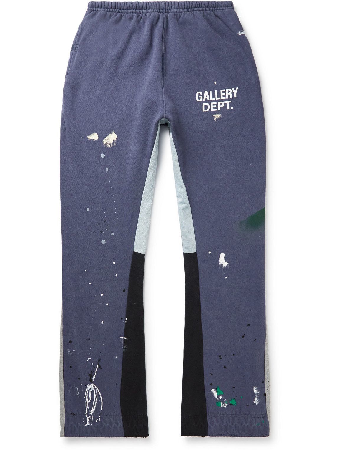 Gallery Dept. PaintSplattered DenimTrimmed CottonJersey Sweatpants