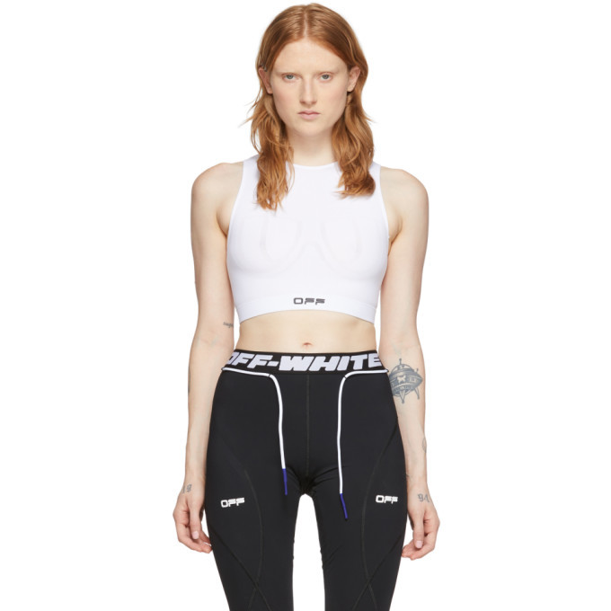 off white active crop top