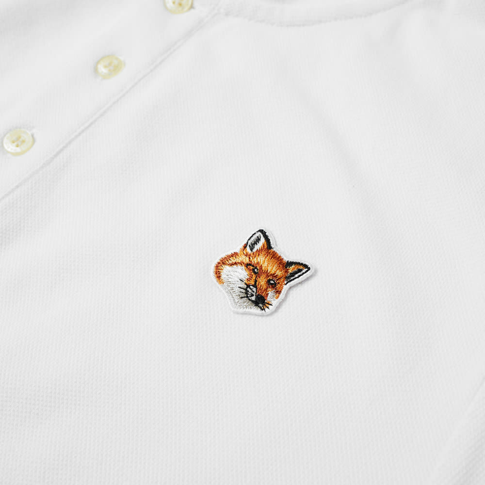 Maison Kitsuné Men's Fox Head Patch Classic Polo Shirt in White