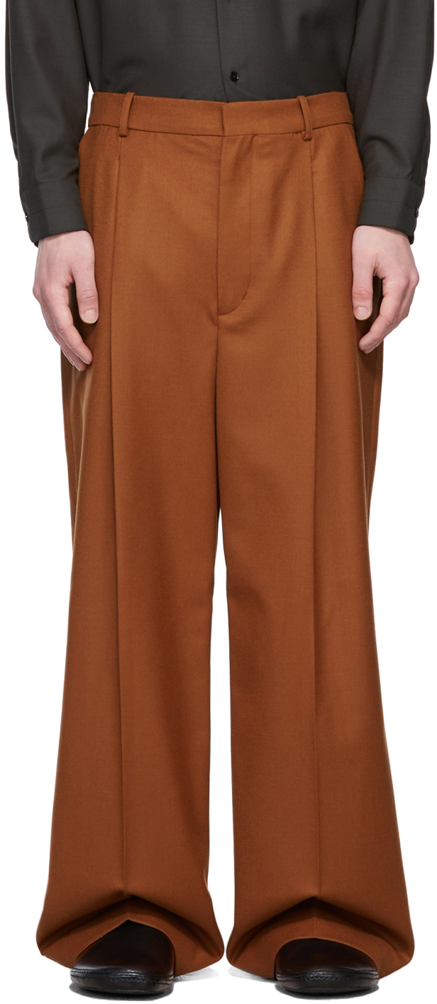 Hed Mayner Orange Elongated Trousers Hed Mayner