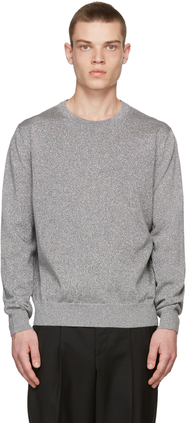 Hugo Silver Wool Slurex Sweater Hugo Boss