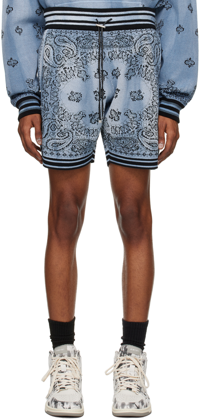 AMIRI Blue Bandana Shorts Amiri