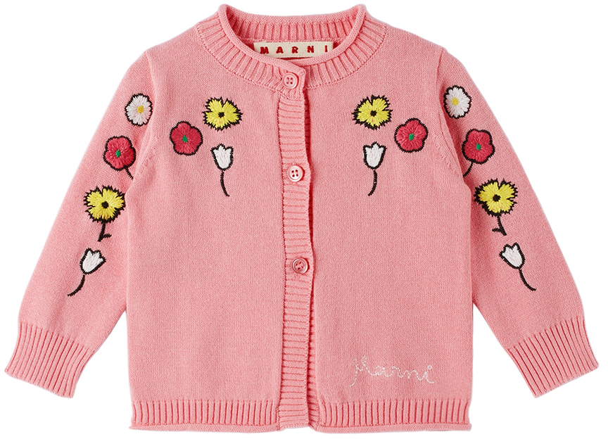 Marni Baby Pink Flower Cardigan Marni