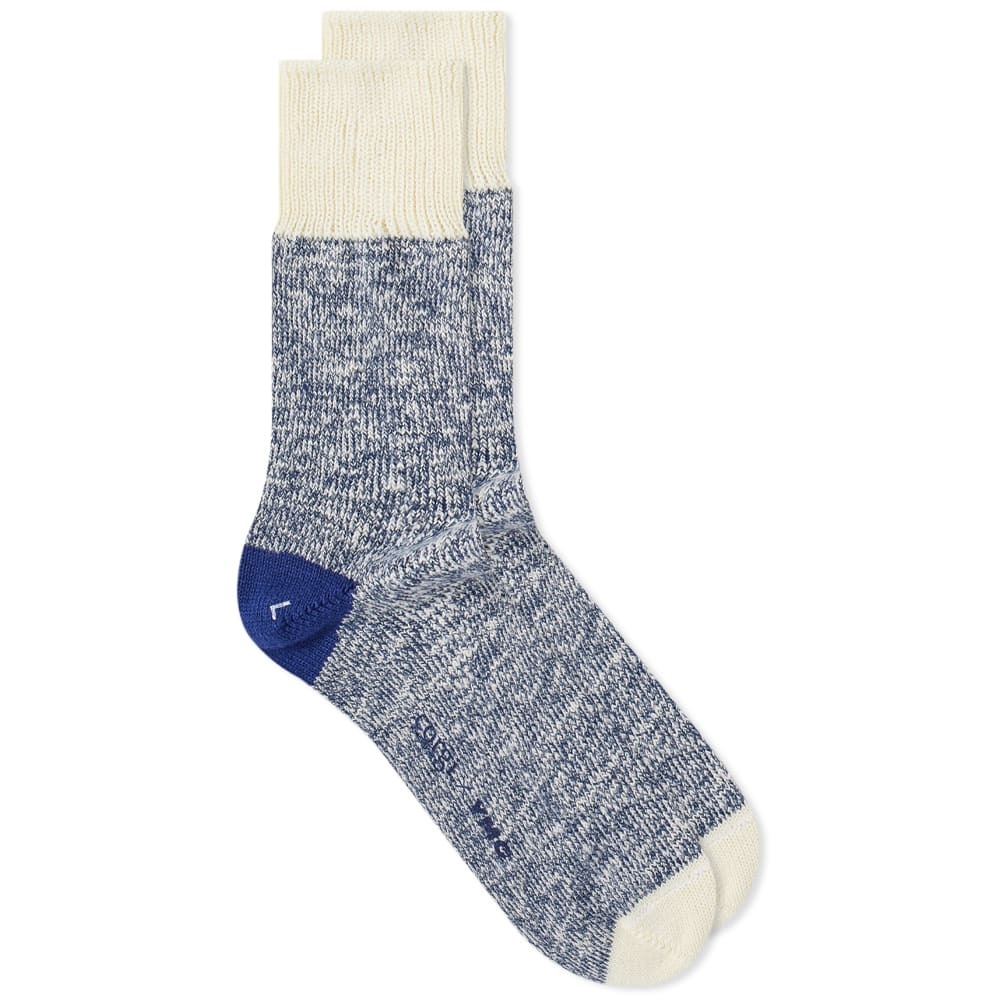 YMC Men's Monkey Sock in Blue Marl YMC